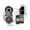 GATES T38563 Belt Tensioner, v-ribbed belt
